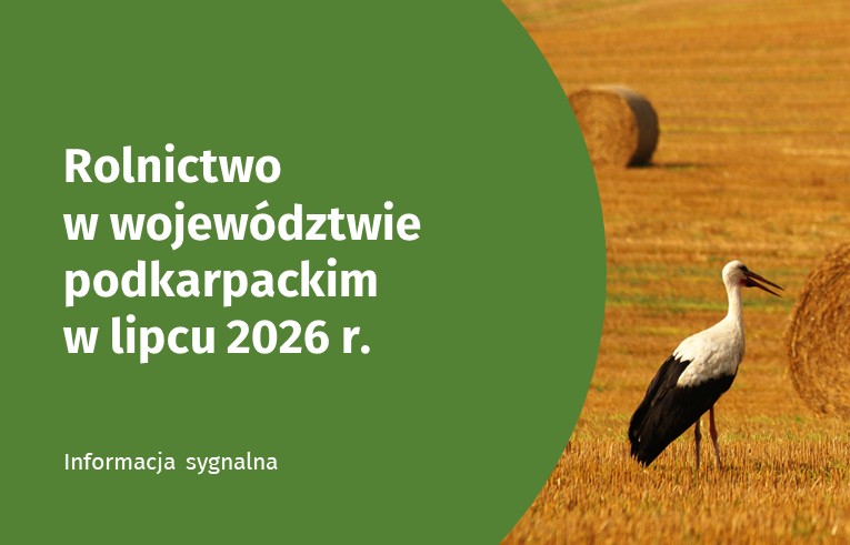 Slajder informacji sygnalnej Rolnictwo w województwie podkarpackim w lipcu 2026 r.