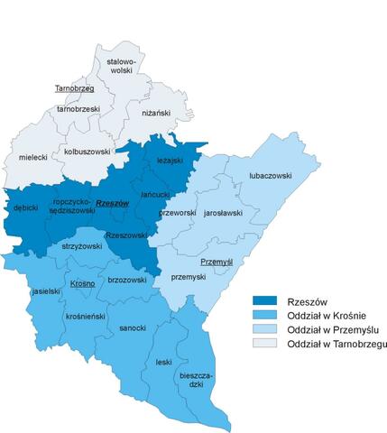 Rozmieszczenie służb statystyki publicznej w woj. podkarpackim 