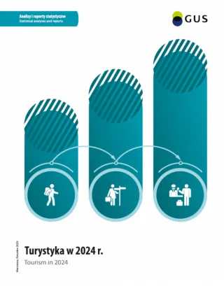 Powiększ obraz: Okładka publikacji Turystyka w 2024 r.