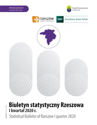 Powiększ obraz: Cover of the publication Statistical Bulletin of Rzeszów quarter 1 2020