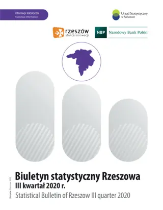 Powiększ obraz: Cover of the publication Statistical Bulletin of Rzeszów quarter 3 2020