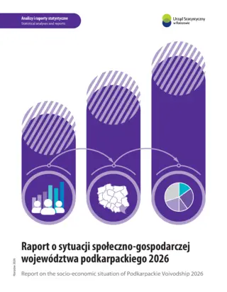Powiększ obraz: Cover of the publication Report on the socio-economic situation of Podkarpackie Voivodship in 2026 